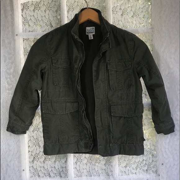 Old Navy XS Girls Army green jacket (lined) - Picture 1 of 7